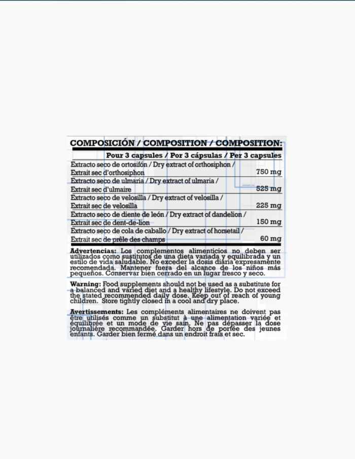 composición de GN NUTRITION Premium DIURE COMPLEX