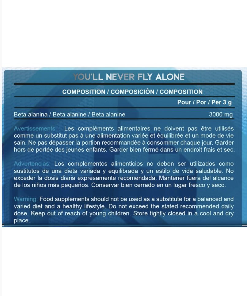 etiqueta DYNAMIX Beta Alanina 100% 300 Gr