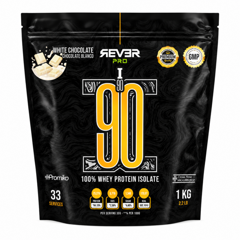 ISO 90 Proteína Aislada ReverPro Chocolate Blanco 1 kg Whey Isolate CFM