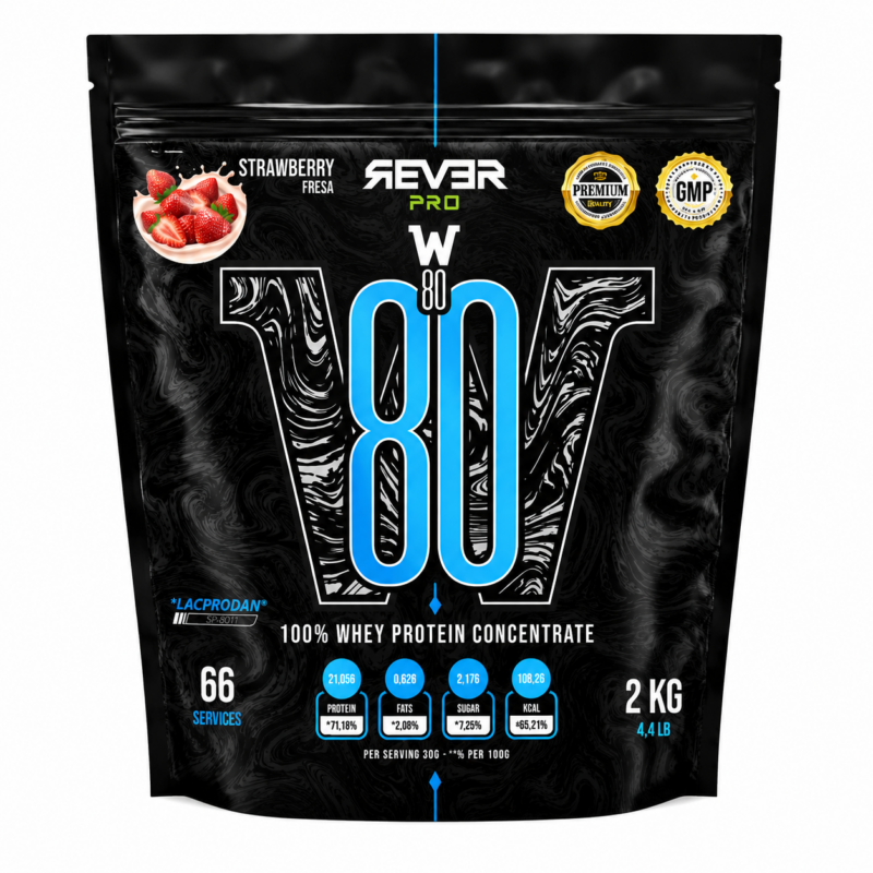 W80 Proteína Whey Concentrada ReverPro Fresa 2 kg Lacprodan®